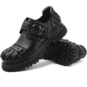 NWOT Men's Tactical Military Combat Ankle Boots, Punk Rock Vintage Leather